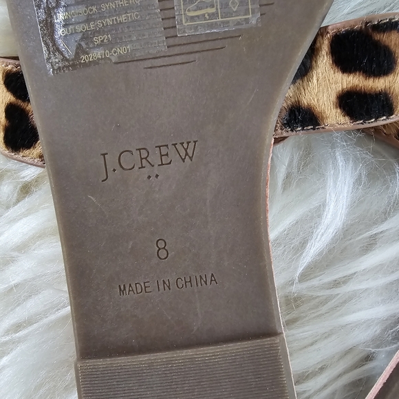 NWOB J.Crew Cheetah Print Slide-on Sandals Women's Size 8M - Picture 9 of 9